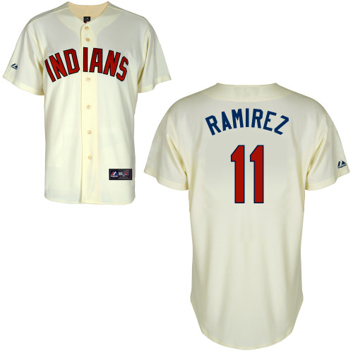 Jose Ramirez #11 mlb Jersey-Cleveland Indians Women's Authentic Alternate 2 White Cool Base Baseball Jersey